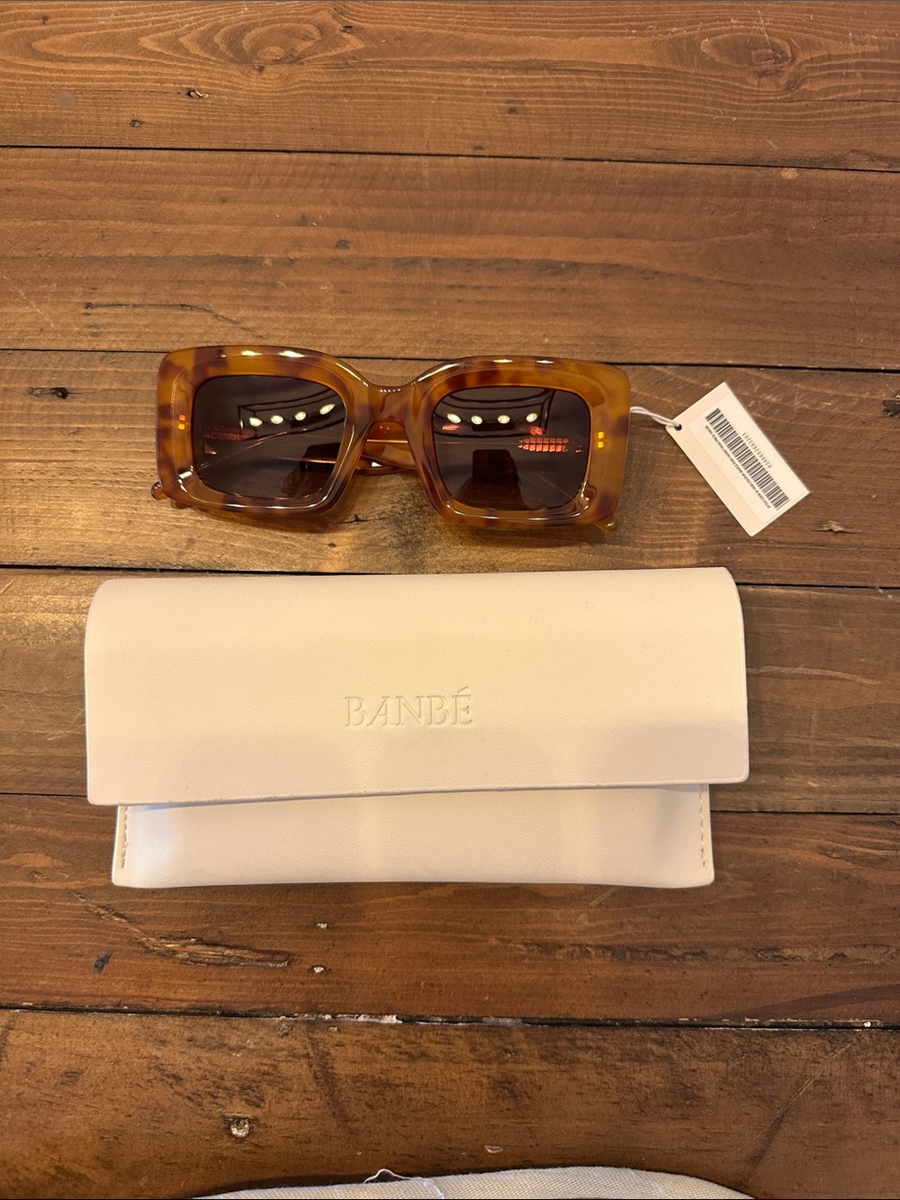 BANBÉ Tortoiseshell Square Sunglasses - Brown Lenses